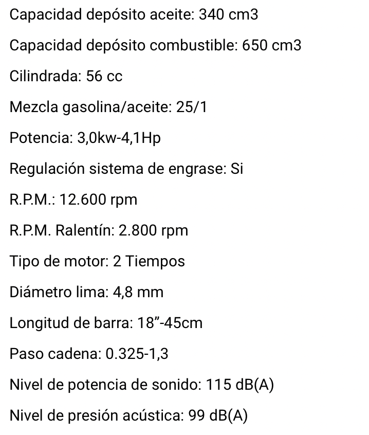 MOTOSIERRA A GASOLINA MARUYAMA MCV5600
