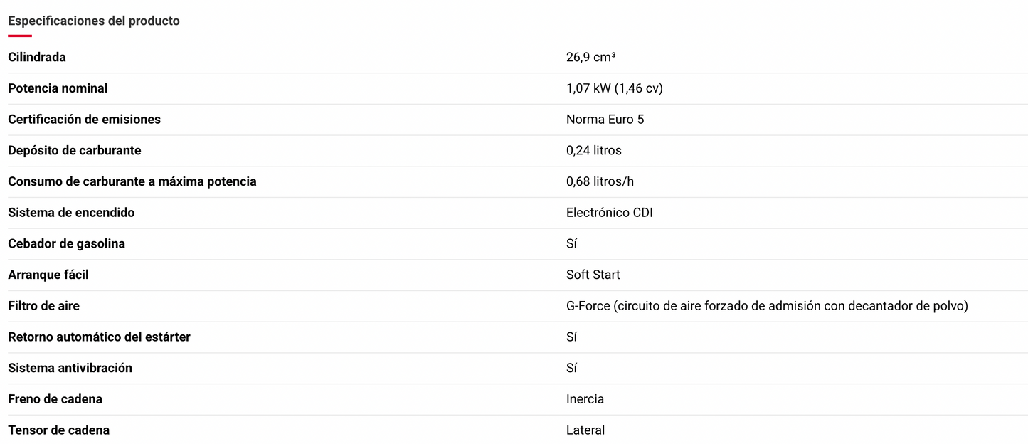 MOTOSIERRA SHINDAIWA 280 Ts