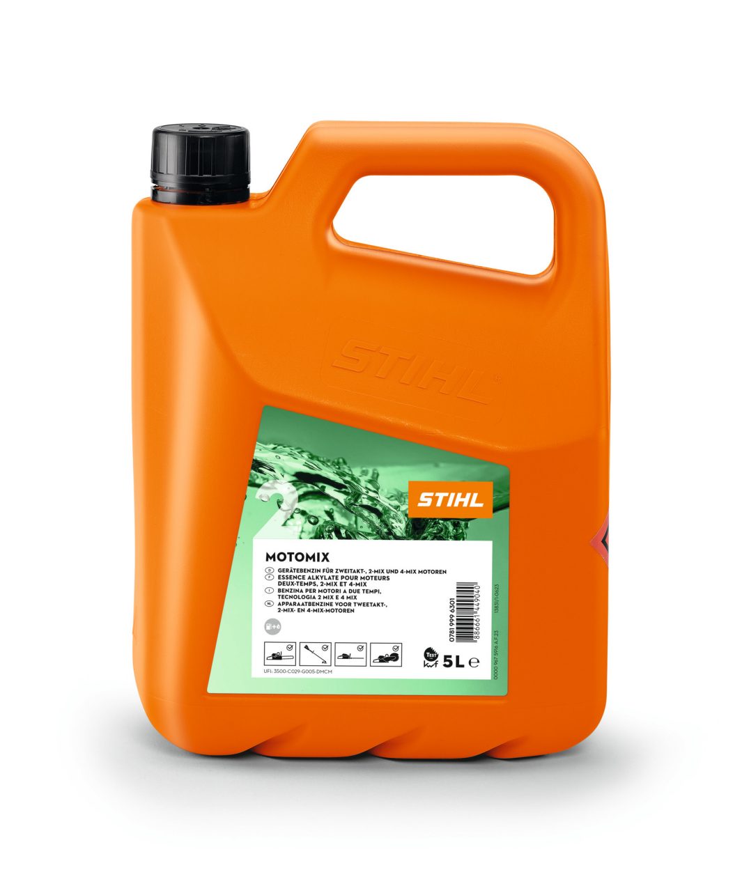 Motosierra de gasolina MS 500i: sierra forestal de alto rendimiento con inyección STIHL para trabajar con madera gruesa (GASOLINA, GUANTES, ACEITE CADENA)